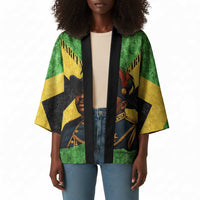 Marcus Garvey Kimono Jamaican Flag Theme African Fist Civil Rights Symbol Pan African Tribute Design - Wonder Print Shop