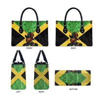 Marcus Garvey Leather Bag Jamaican Flag Theme African Fist Civil Rights Symbol Pan African Tribute Design - Wonder Print Shop