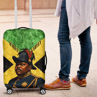 Marcus Garvey Luggage Cover Jamaican Flag Theme African Fist Civil Rights Symbol Pan African Tribute Design - Wonder Print Shop