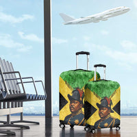 Marcus Garvey Luggage Cover Jamaican Flag Theme African Fist Civil Rights Symbol Pan African Tribute Design - Wonder Print Shop