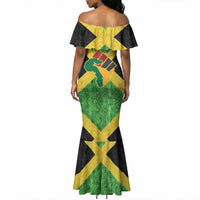 Marcus Garvey Mermaid Dress Jamaican Flag Theme African Fist Civil Rights Symbol Pan African Tribute Design TS04