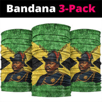Marcus Garvey Neck Gaiter Jamaican Flag Theme African Fist Civil Rights Symbol Pan African Tribute Design - Wonder Print Shop