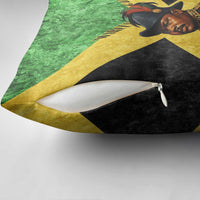 Marcus Garvey Pillow Cover Jamaican Flag Theme African Fist Civil Rights Symbol Pan African Tribute Design - Wonder Print Shop
