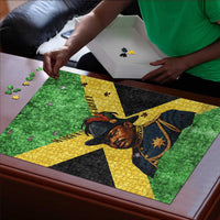 Marcus Garvey Puzzle Jamaican Flag Theme African Fist Civil Rights Symbol Pan African Tribute Design - Wonder Print Shop