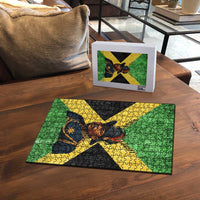Marcus Garvey Puzzle Jamaican Flag Theme African Fist Civil Rights Symbol Pan African Tribute Design - Wonder Print Shop