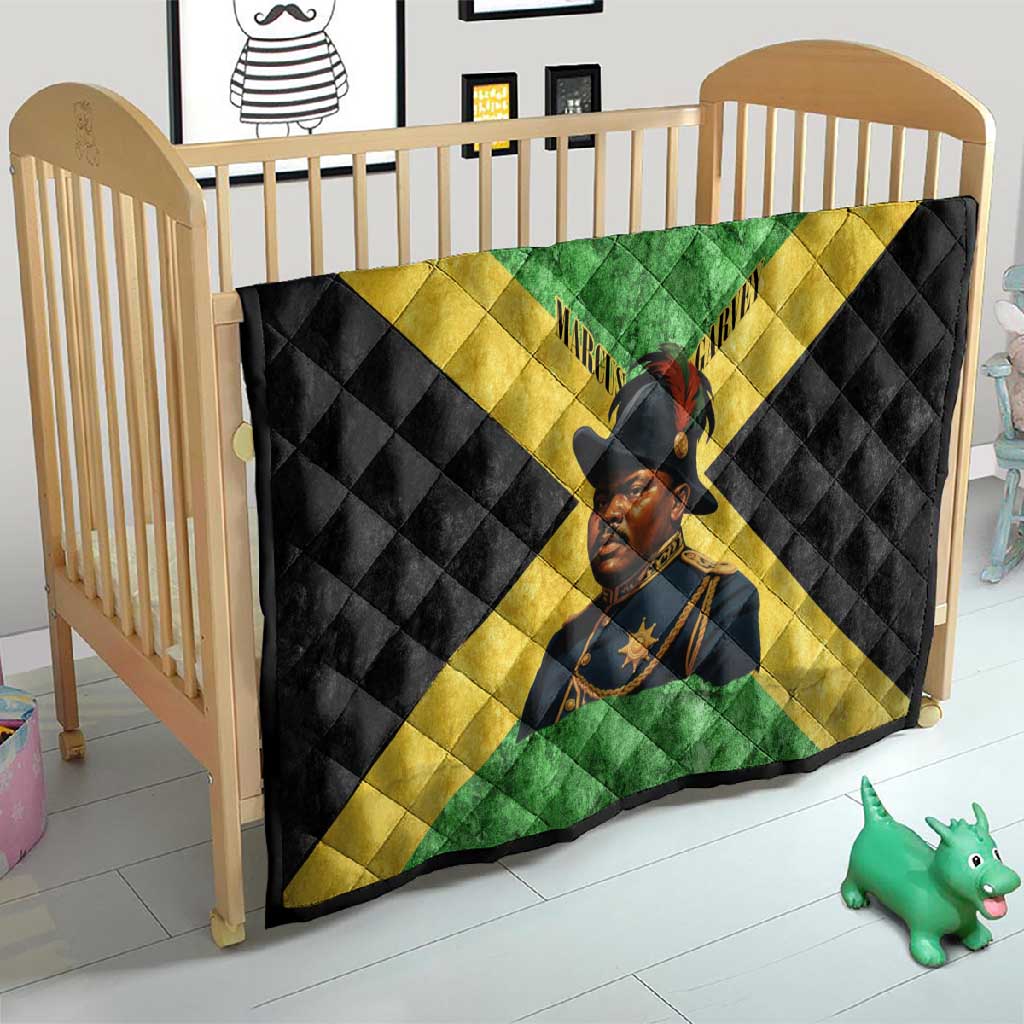 Marcus Garvey Quilt Jamaican Flag Theme African Fist Civil Rights Symbol Pan African Tribute Design - Wonder Print Shop