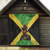 Marcus Garvey Quilt Jamaican Flag Theme African Fist Civil Rights Symbol Pan African Tribute Design - Wonder Print Shop