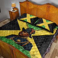 Marcus Garvey Quilt Bed Set Jamaican Flag Theme African Fist Civil Rights Symbol Pan African Tribute Design - Wonder Print Shop