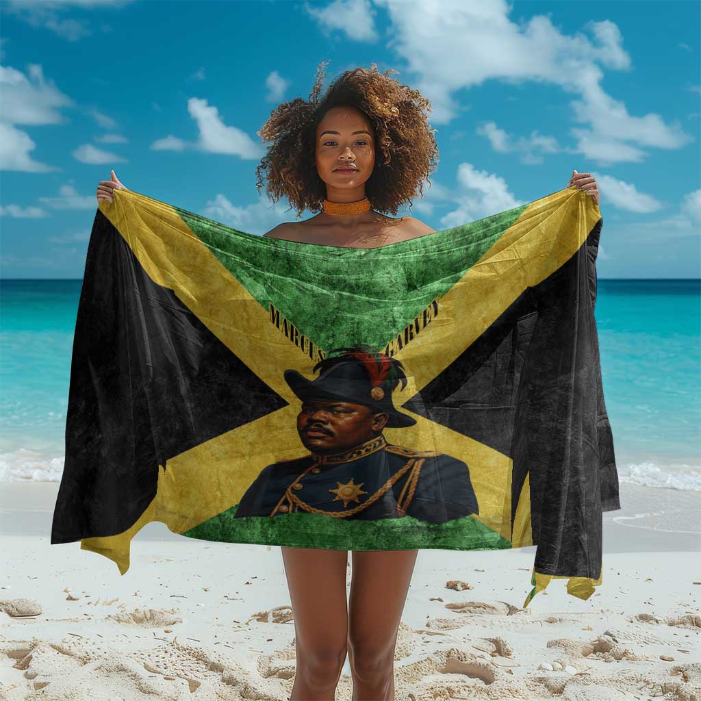 Marcus Garvey Sarong Jamaican Flag Theme African Fist Civil Rights Symbol Pan African Tribute Design - Wonder Print Shop