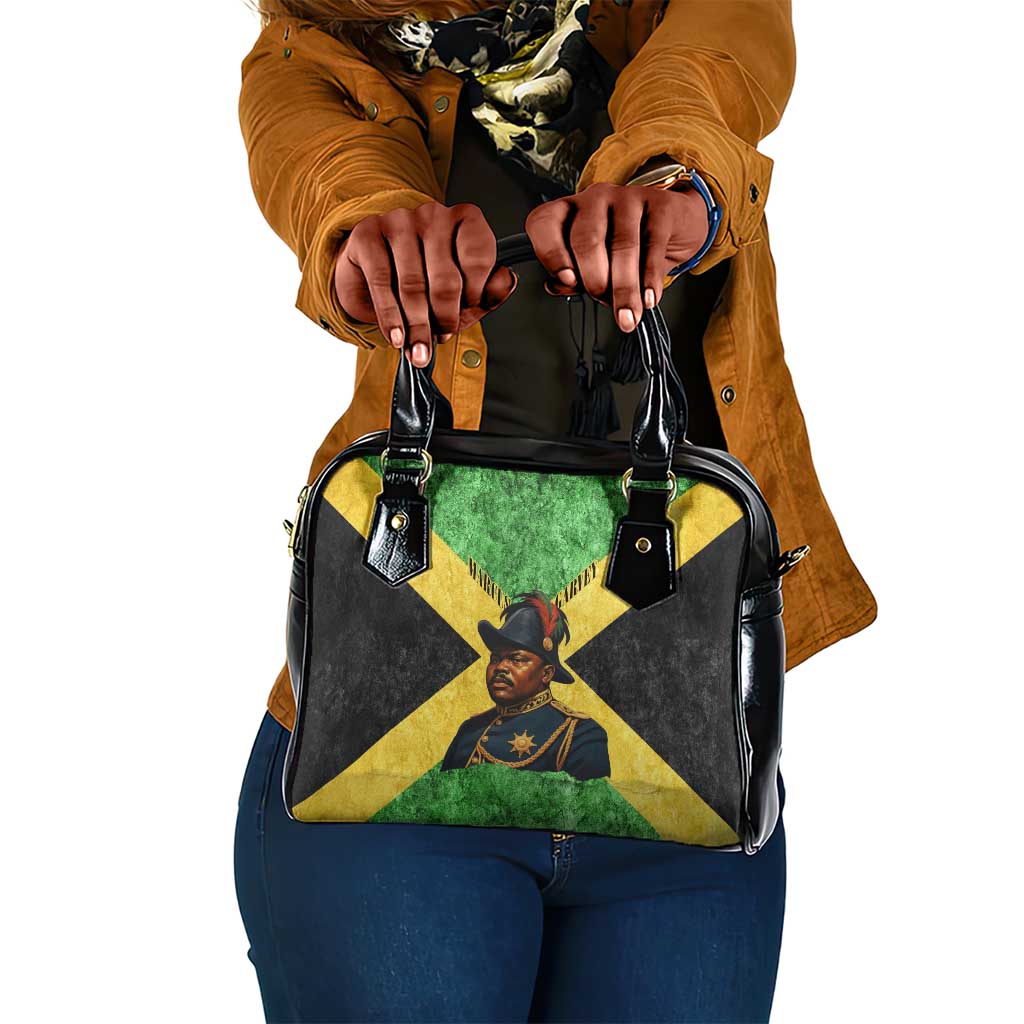 Marcus Garvey Shoulder Handbag Jamaican Flag Theme African Fist Civil Rights Symbol Pan African Tribute Design - Wonder Print Shop