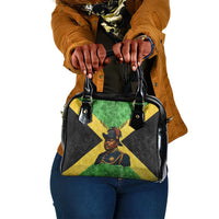 Marcus Garvey Shoulder Handbag Jamaican Flag Theme African Fist Civil Rights Symbol Pan African Tribute Design - Wonder Print Shop