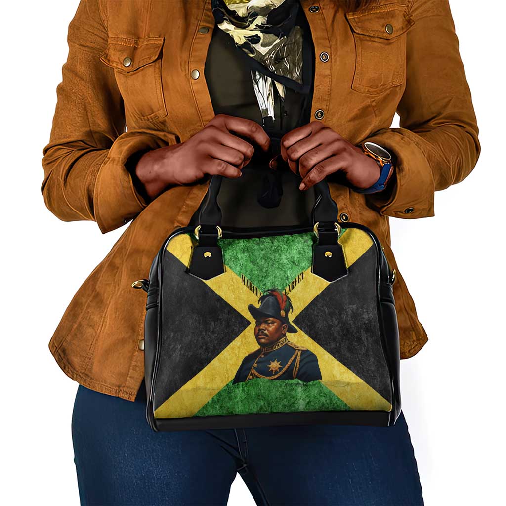 Marcus Garvey Shoulder Handbag Jamaican Flag Theme African Fist Civil Rights Symbol Pan African Tribute Design - Wonder Print Shop