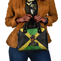 Marcus Garvey Shoulder Handbag Jamaican Flag Theme African Fist Civil Rights Symbol Pan African Tribute Design - Wonder Print Shop
