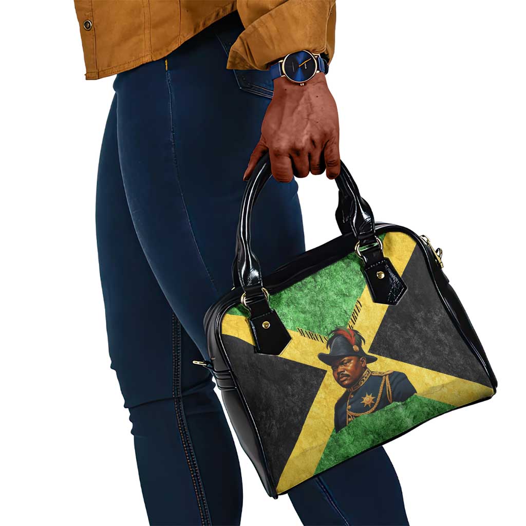 Marcus Garvey Shoulder Handbag Jamaican Flag Theme African Fist Civil Rights Symbol Pan African Tribute Design - Wonder Print Shop