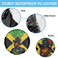 Marcus Garvey Spare Tire Cover Jamaican Flag Theme African Fist Civil Rights Symbol Pan African Tribute Design - Wonder Print Shop