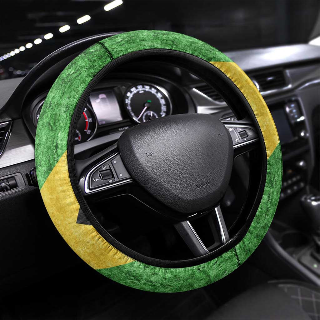 Marcus Garvey Steering Wheel Cover Jamaican Flag Theme African Fist Civil Rights Symbol Pan African Tribute Design - Wonder Print Shop