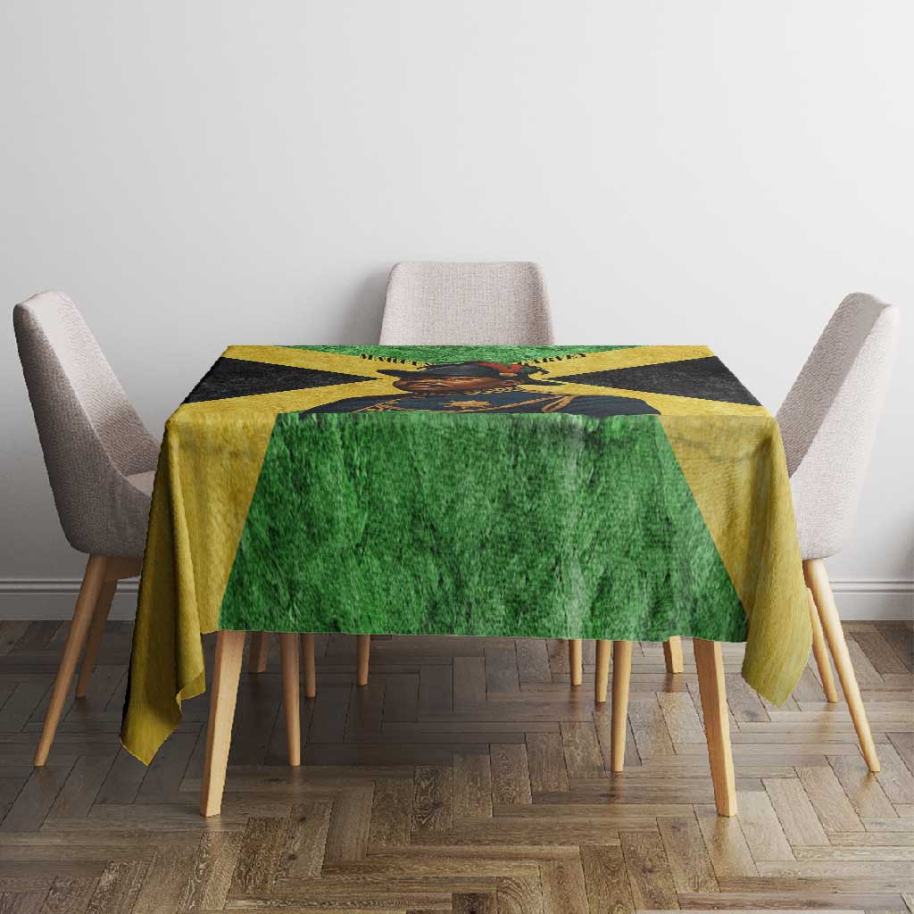 Marcus Garvey Tablecloth Jamaican Flag Theme African Fist Civil Rights Symbol Pan African Tribute Design - Wonder Print Shop