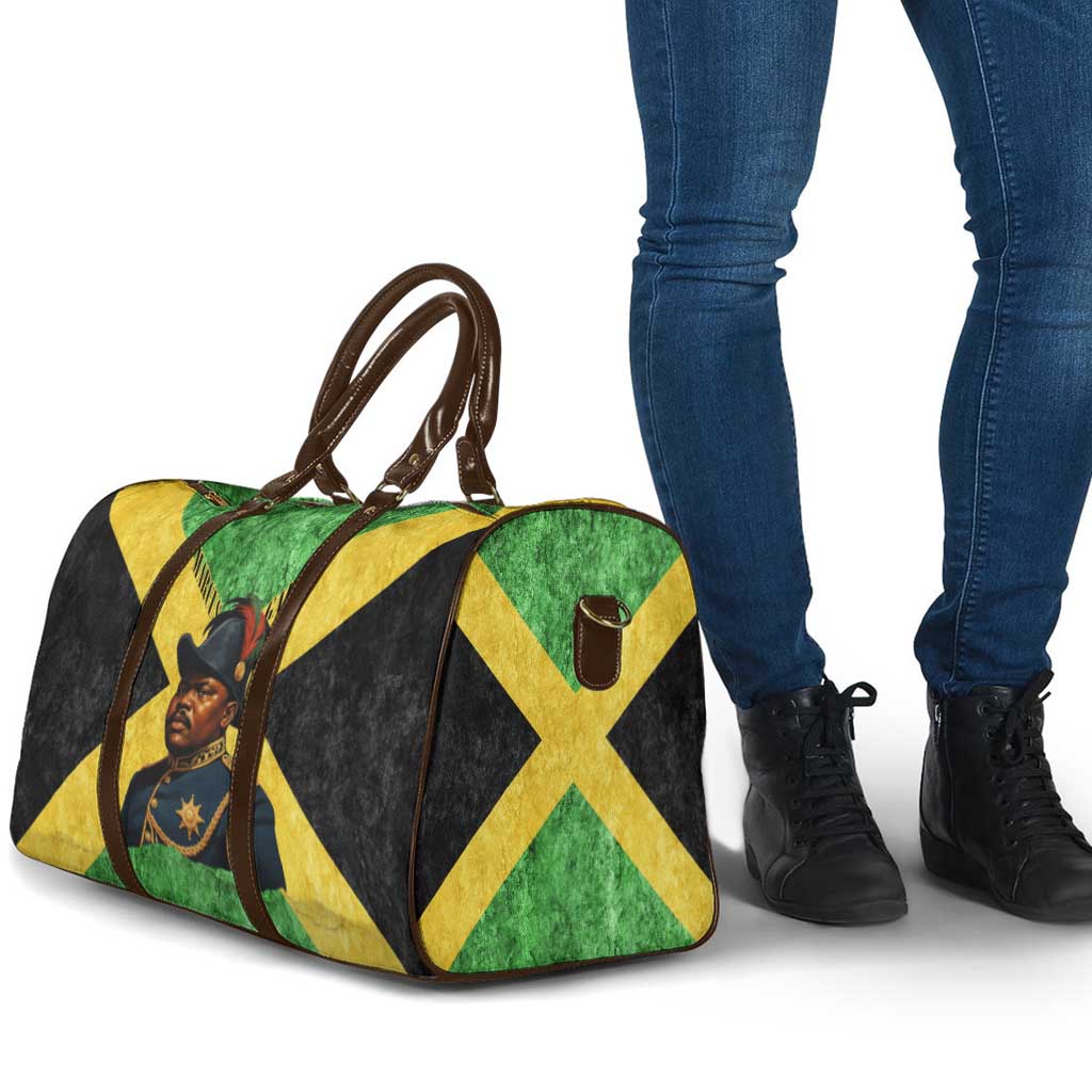 Marcus Garvey Travel Bag Jamaican Flag Theme African Fist Civil Rights Symbol Pan African Tribute Design - Wonder Print Shop
