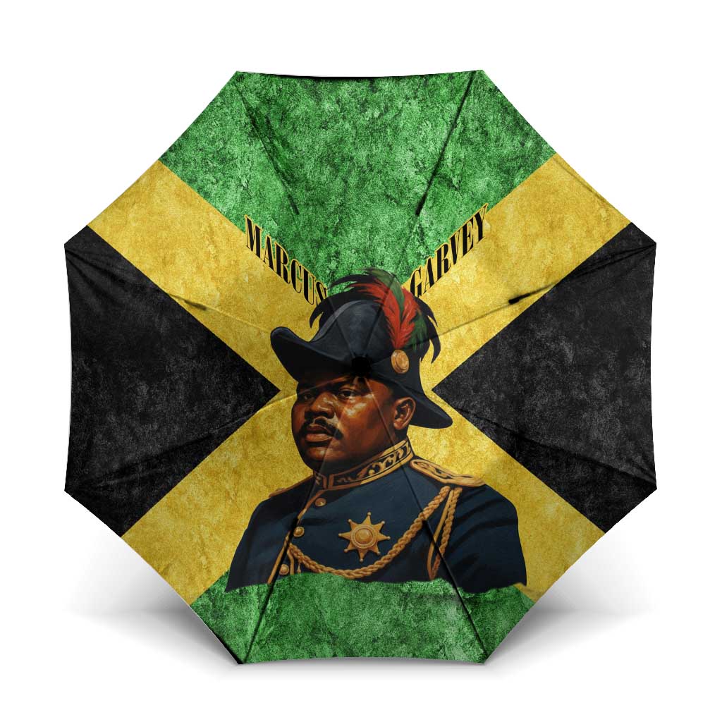 Marcus Garvey Umbrella Jamaican Flag Theme African Fist Civil Rights Symbol Pan African Tribute Design - Wonder Print Shop