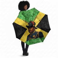 Marcus Garvey Umbrella Jamaican Flag Theme African Fist Civil Rights Symbol Pan African Tribute Design - Wonder Print Shop