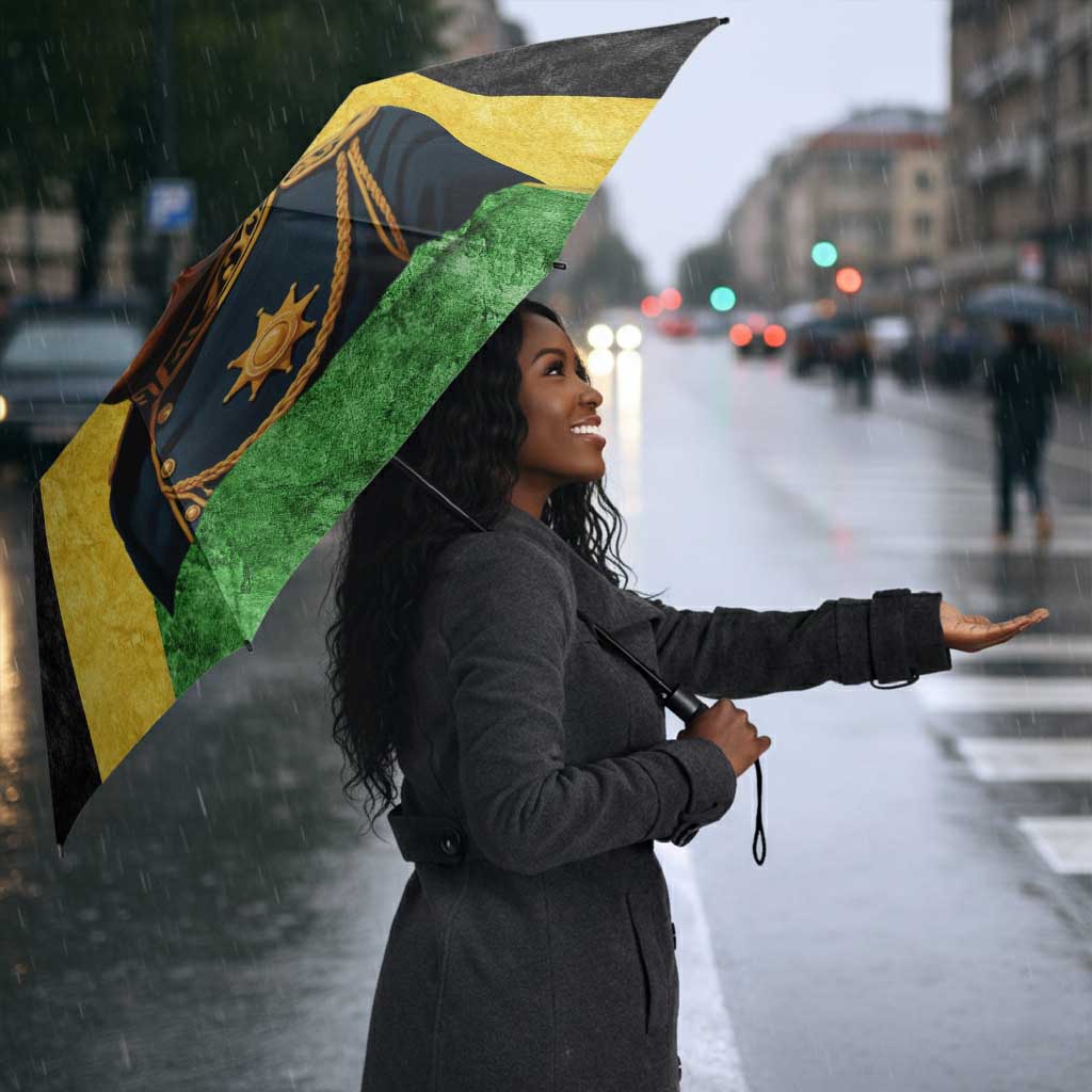 Marcus Garvey Umbrella Jamaican Flag Theme African Fist Civil Rights Symbol Pan African Tribute Design - Wonder Print Shop