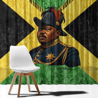 Marcus Garvey Window Curtain Jamaican Flag Theme African Fist Civil Rights Symbol Pan African Tribute Design - Wonder Print Shop