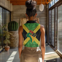 Marcus Garvey Women Sleeveless Polo Shirt Jamaican Flag Theme African Fist Civil Rights Symbol Pan African Tribute Design - Wonder Print Shop