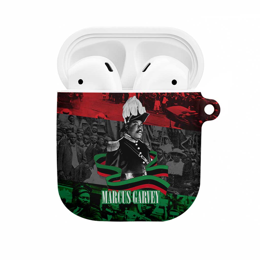 Marcus Garvey AirPods Case Collage Design Progress Is the Attraction Quote Pan African Movement Tribute - Wonder Print Shop