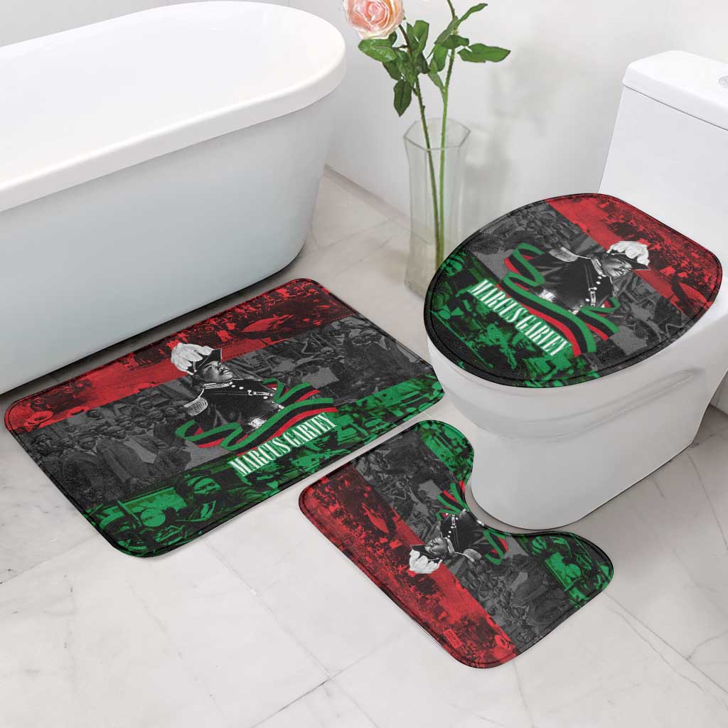 Marcus Garvey Bathroom Set Collage Design Progress Is the Attraction Quote Pan African Movement Tribute - Wonder Print Shop