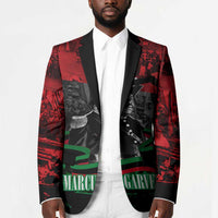 Marcus Garvey Blazer Collage Design Progress Is the Attraction Quote Pan African Movement Tribute - Wonder Print Shop