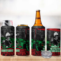 Marcus Garvey 4 in 1 Can Cooler Tumbler Collage Design Progress Is the Attraction Quote Pan African Movement Tribute - Wonder Print Shop