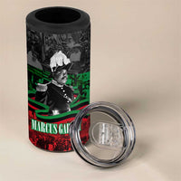 Marcus Garvey 4 in 1 Can Cooler Tumbler Collage Design Progress Is the Attraction Quote Pan African Movement Tribute - Wonder Print Shop