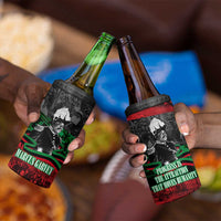 Marcus Garvey 4 in 1 Can Cooler Tumbler Collage Design Progress Is the Attraction Quote Pan African Movement Tribute - Wonder Print Shop