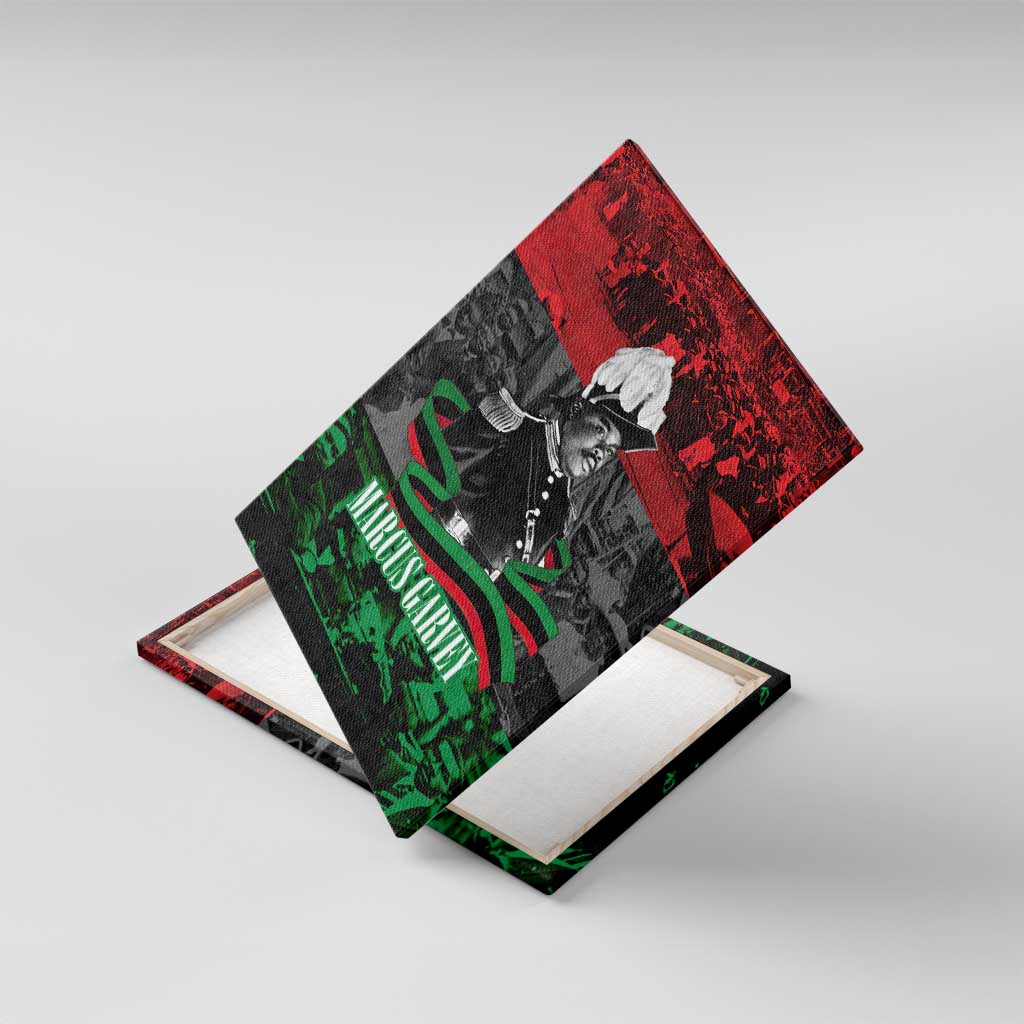 Marcus Garvey Canvas Wall Art Collage Design Progress Is the Attraction Quote Pan African Movement Tribute - Wonder Print Shop