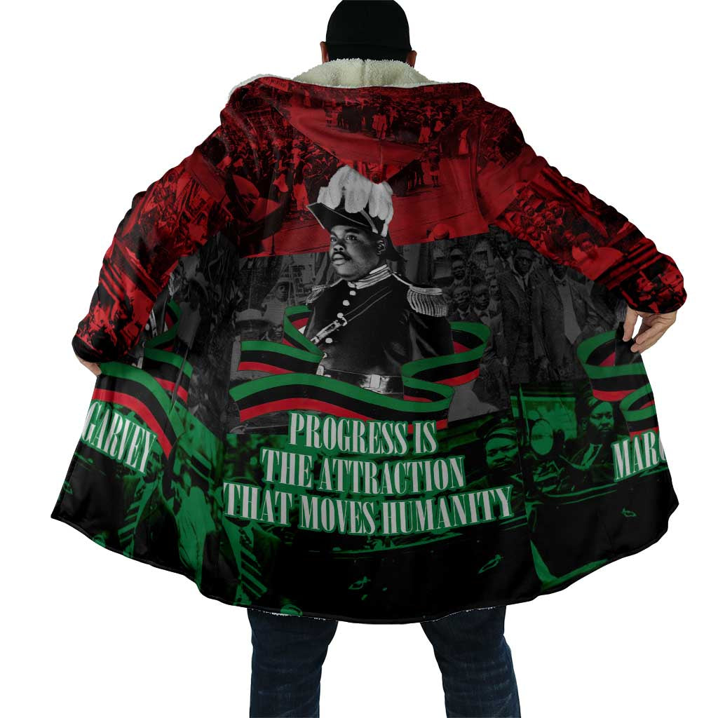 Marcus Garvey Cloak Collage Design Progress Is the Attraction Quote Pan African Movement Tribute - Wonder Print Shop