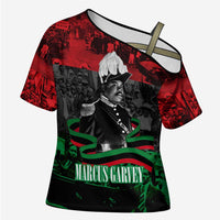 Marcus Garvey Cross Shoulder Shirt Collage Design Progress Is the Attraction Quote Pan African Movement Tribute - Wonder Print Shop