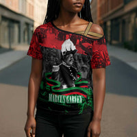 Marcus Garvey Cross Shoulder Shirt Collage Design Progress Is the Attraction Quote Pan African Movement Tribute - Wonder Print Shop