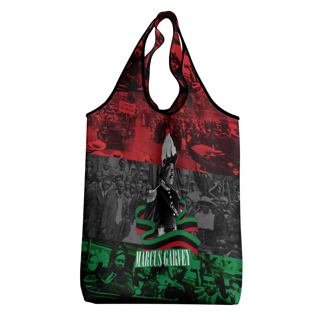 Marcus Garvey Grocery Bag Collage Design Progress Is the Attraction Quote Pan African Movement Tribute - Wonder Print Shop