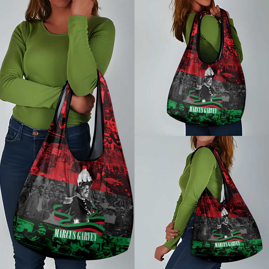 Marcus Garvey Grocery Bag Collage Design Progress Is the Attraction Quote Pan African Movement Tribute - Wonder Print Shop