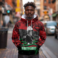 Marcus Garvey Hoodie Collage Design Progress Is the Attraction Quote Pan African Movement Tribute - Wonder Print Shop