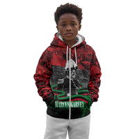 Marcus Garvey Kid Hoodie Collage Design Progress Is the Attraction Quote Pan African Movement Tribute - Wonder Print Shop