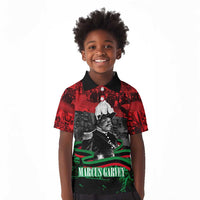 Marcus Garvey Kid Polo Shirt Collage Design Progress Is the Attraction Quote Pan African Movement Tribute TS04