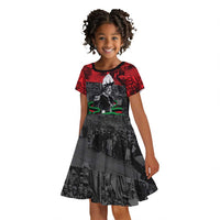 Marcus Garvey Kid Short Sleeve Dress Collage Design Progress Is the Attraction Quote Pan African Movement Tribute TS04