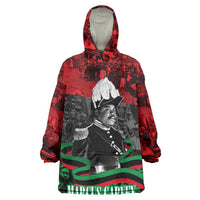 Marcus Garvey Kid Wearable Blanket Hoodie Collage Design Progress Is the Attraction Quote Pan African Movement Tribute - Wonder Print Shop