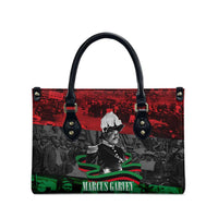Marcus Garvey Leather Bag Collage Design Progress Is the Attraction Quote Pan African Movement Tribute - Wonder Print Shop