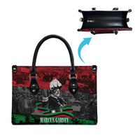 Marcus Garvey Leather Bag Collage Design Progress Is the Attraction Quote Pan African Movement Tribute - Wonder Print Shop
