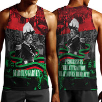 Marcus Garvey Men Tank Top Collage Design Progress Is the Attraction Quote Pan African Movement Tribute - Wonder Print Shop