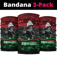 Marcus Garvey Neck Gaiter Collage Design Progress Is the Attraction Quote Pan African Movement Tribute - Wonder Print Shop
