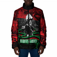 Marcus Garvey Padded Jacket Collage Design Progress Is the Attraction Quote Pan African Movement Tribute - Wonder Print Shop