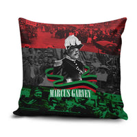 Marcus Garvey Pillow Cover Collage Design Progress Is the Attraction Quote Pan African Movement Tribute - Wonder Print Shop